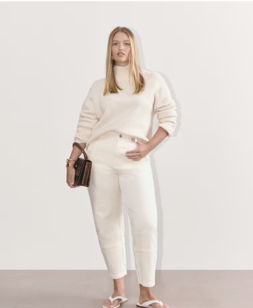 The Utility Barrel Pant Bone - Everlane